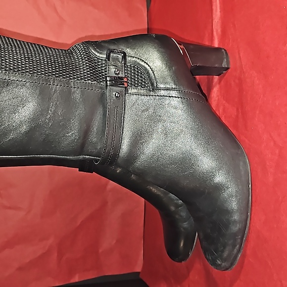Blondo heeled Gorgeous Black Leather Waterproof Boots Comfortable 10M - Picture 2 of 16
